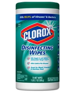 CLOROX DISINFECTANT WIPE FRESH SC 75/TUB