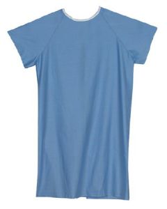 PATIENT GOWN BLUE W/TIES ADULT