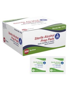 PREP PAD ALCOHOL MEDIUM STERILE 200/BX