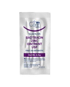 BACITRACIN ZINC OINT .9gm FOILPAC 144/BX