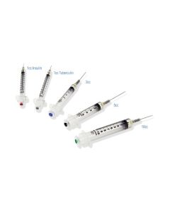 SYRINGE 1CC 25Gx5/8 SAFETY 100/BX