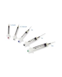 SYRINGE 3CC 20Gx1 SAFETY 100/BX