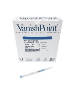 IV CATH VANISHPOINT 22Gx1 25mm 50/BX